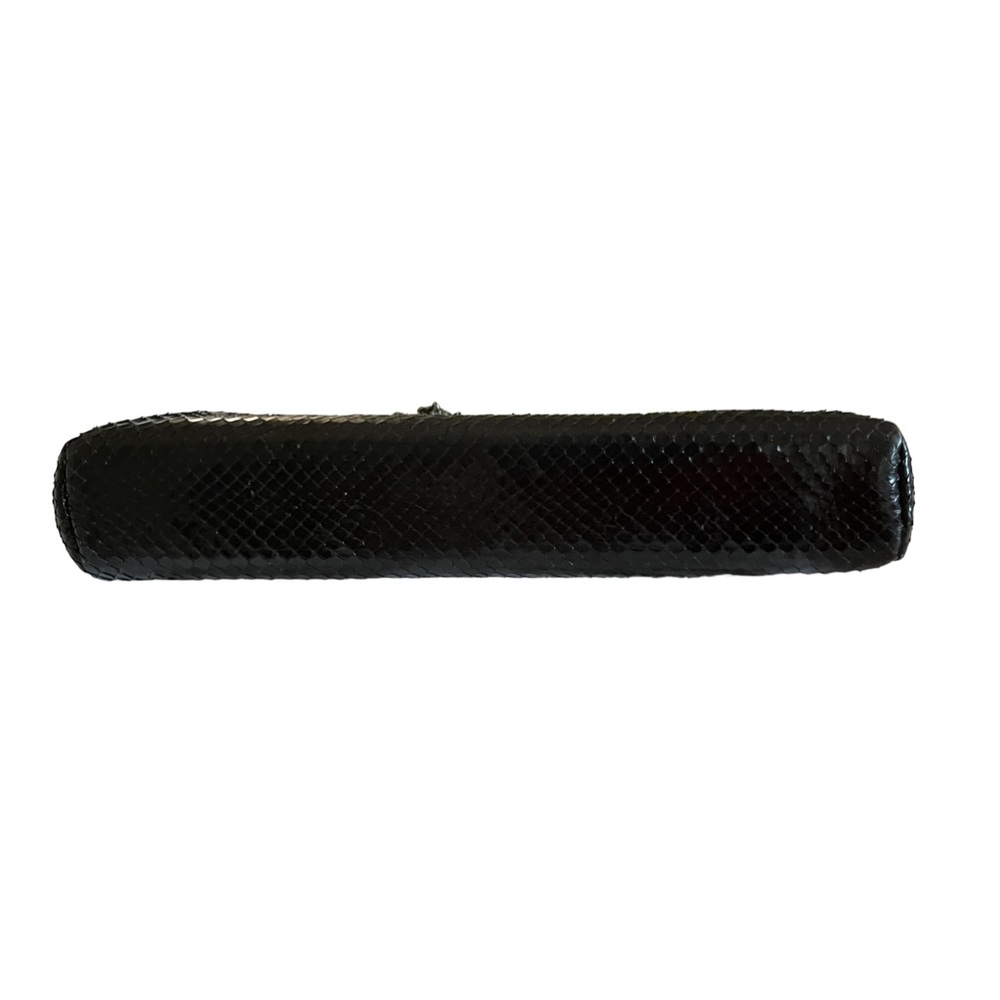 CLARA KASAVINA hand made black snake skin handbag clutch bag - Picture 11 of 16